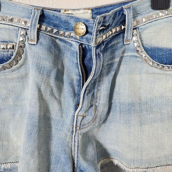 Current/Elliot The Boyfriend Short Silver Stud Wash No. 6007.-0001 Size 27 NWT - Picture 6 of 16